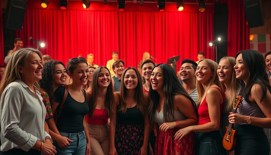 Nashville music event with people on stage during a lively performance.