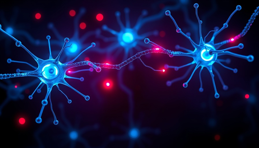 Futuristic artificial neurons illustrating future technology, vibrant colors.