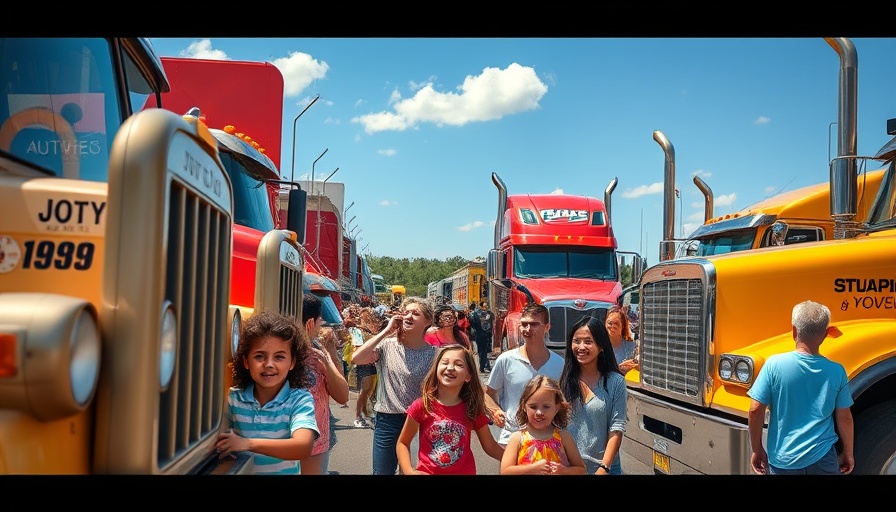 Touch A Truck Texas City 2025 event with happy families exploring vehicles.