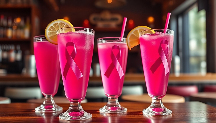 Nashville Breast Cancer Awareness Month drinks featuring pink cocktails.