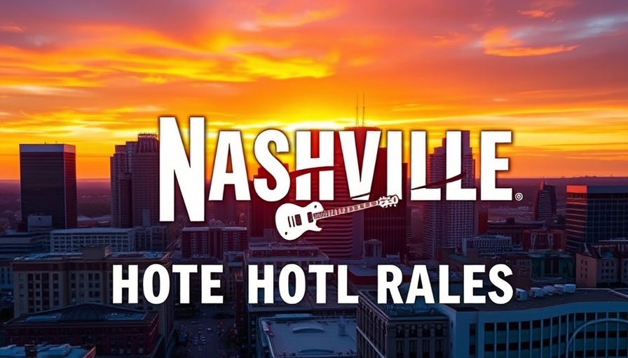 Nashville guitar skyline logo with special hotel rates