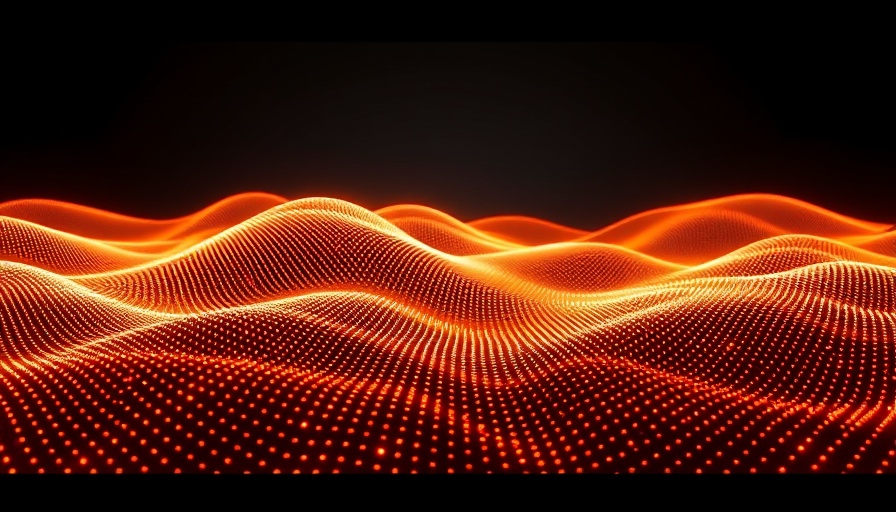 Futuristic digital wave pattern showcasing Haiku 4.5 AI model introduction.