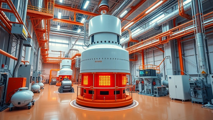 Advanced fusion energy lab with futuristic technology and equipment.