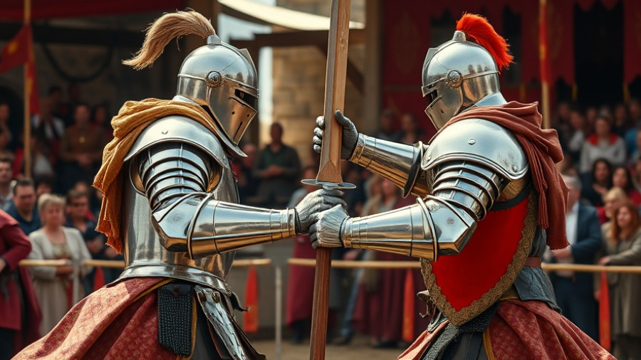 Budget-friendly events in Charlotte NC: knights jousting at a medieval fair.