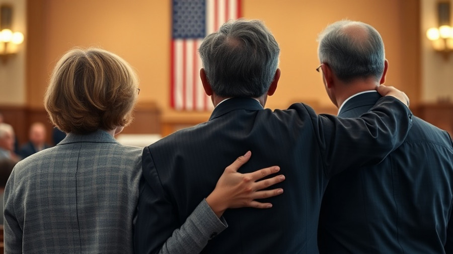 People embracing in remembrance gathering, Las Vegas October 7 attacks remembrance.