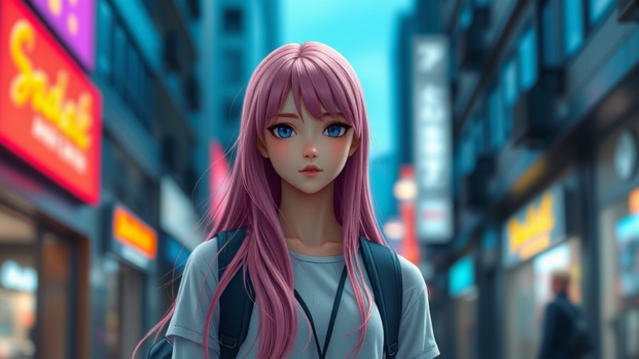 Soulgen Chat App AI-generated character with pink hair.