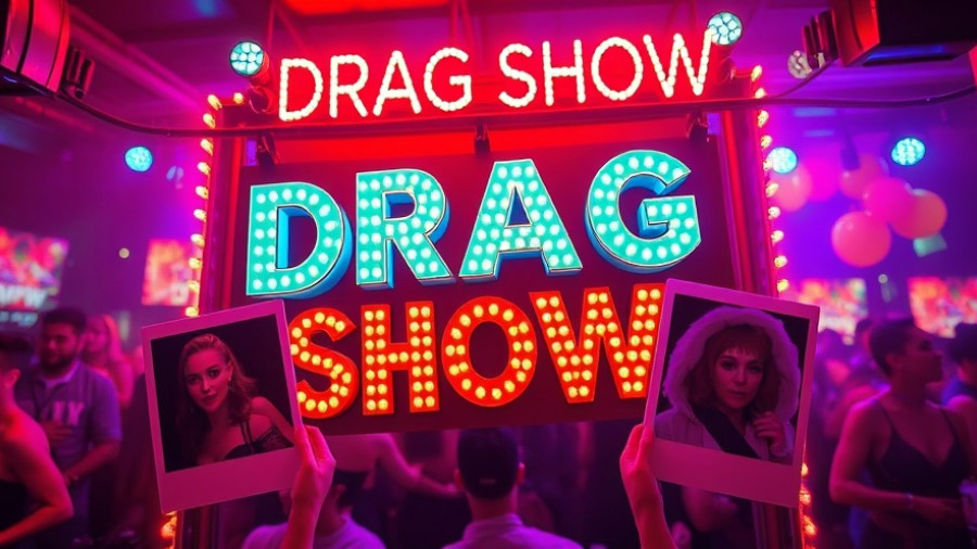 Vibrant drag show poster for Miami events tonight.