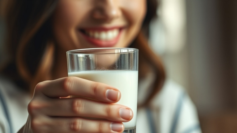 Hand holding a glass of milk, benefits of stinging nettles calcium.