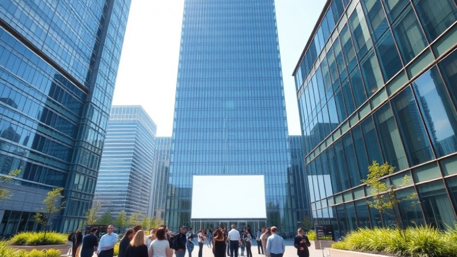 Atrium Health's sleek glass building hosting an outdoor event