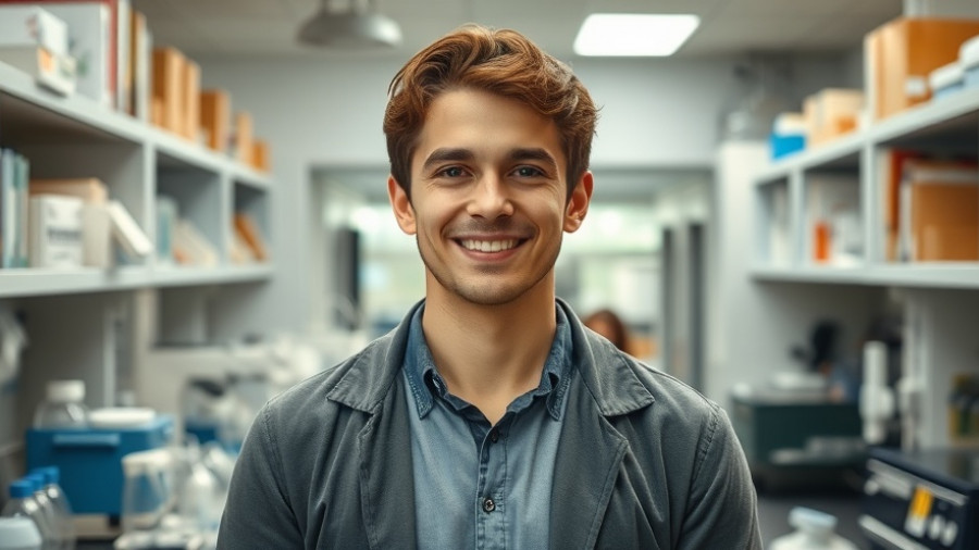 Confident man in scientific lab, Nevada’s bug czar