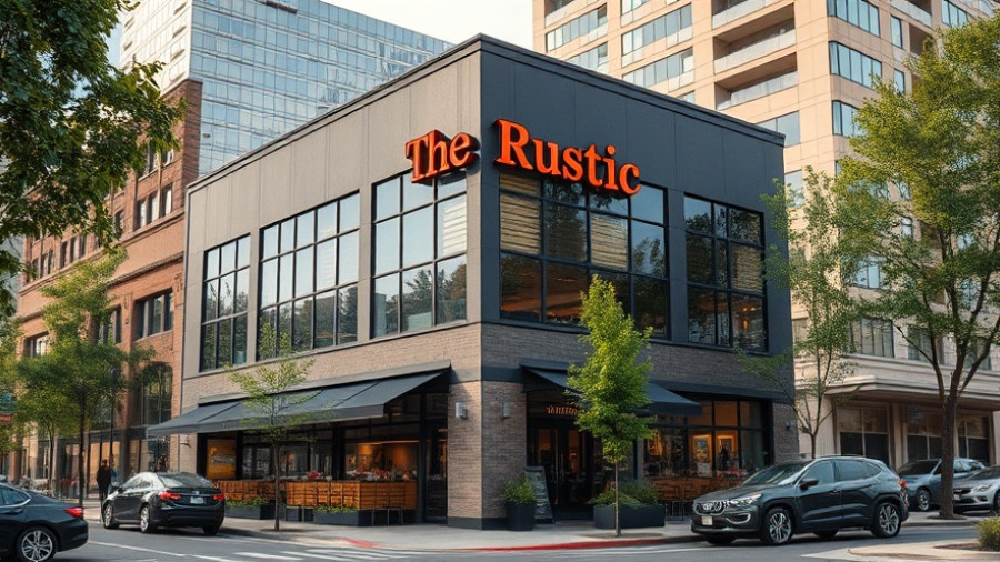 Aerial view of The Rustic restaurant in Houston