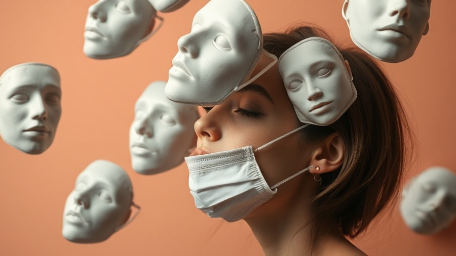 Surreal depiction of AI and ethical use of likeness with floating faces