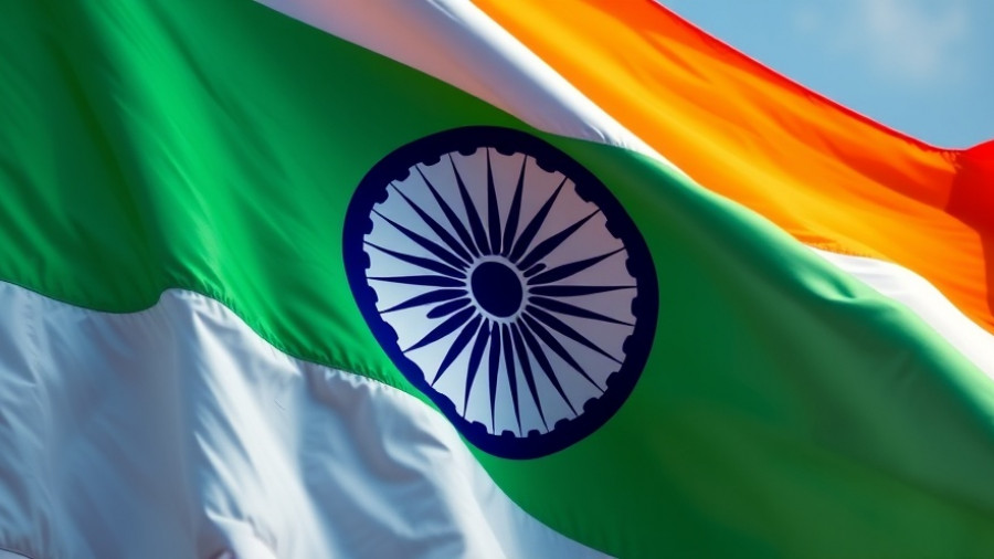 Close-up of the Indian flag with vibrant colors.