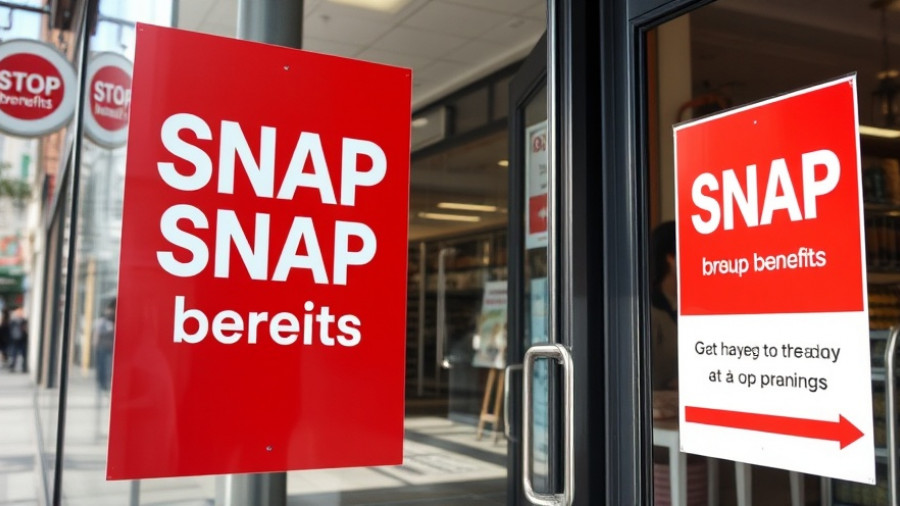 Impact of government shutdown on Las Vegas: SNAP benefits sign.
