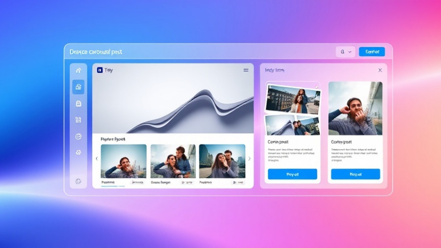 Project Moonlight AI social media platform interface showcasing carousel creation.