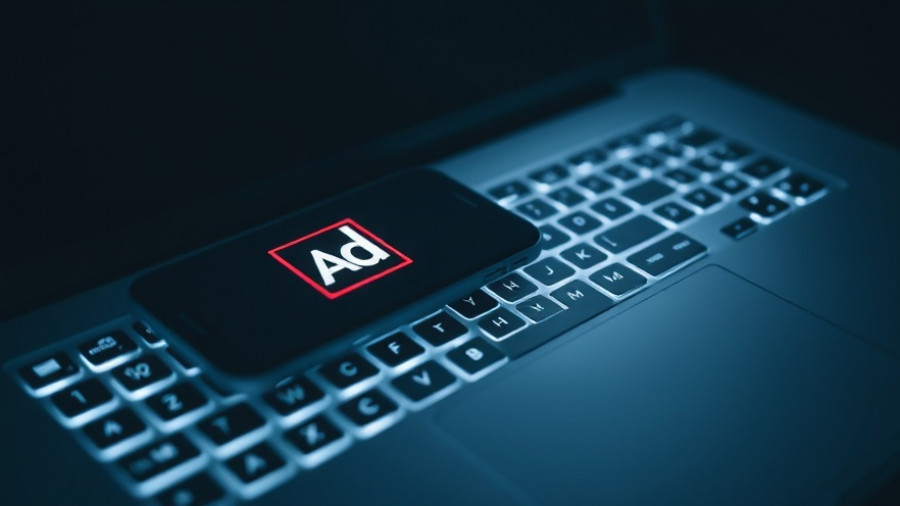 Adobe Firefly Image 5 on smartphone over laptop keyboard.