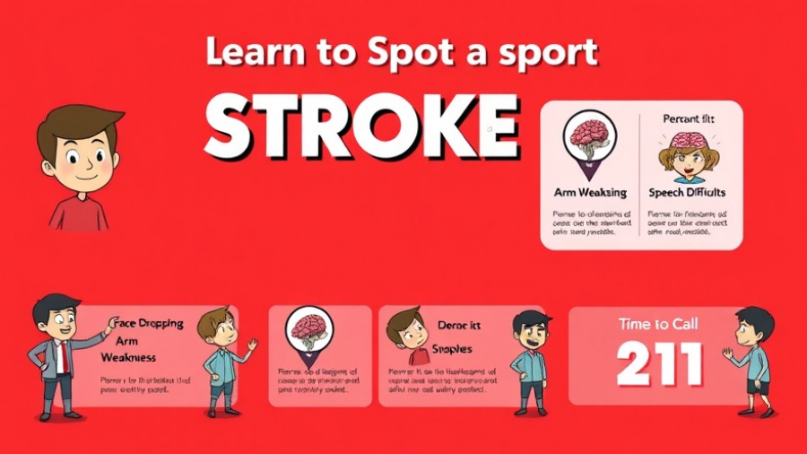 World Stroke Day awareness infographic showing stroke warning signs.