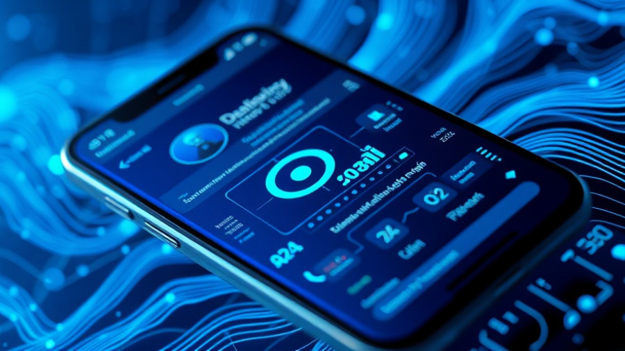 AI All-In-One Agent interface on futuristic phone display.