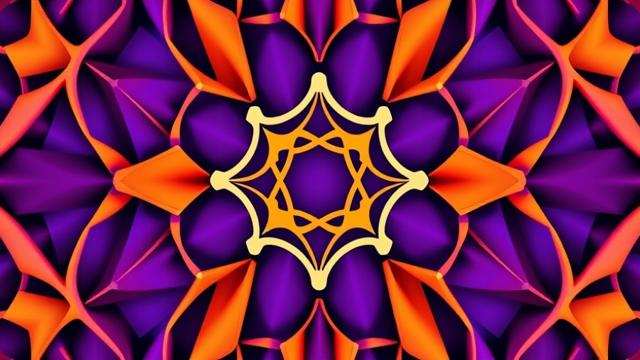 Abstract pattern resembling OpenAI logo in vibrant colors.