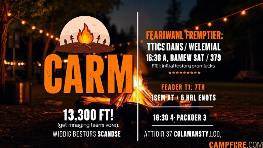 Atlanta free events flyer for campfire and cocktails at Kelley Cofer Park, Nov. 15.