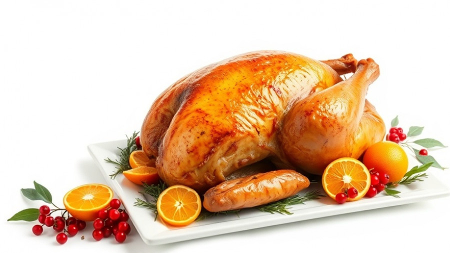 Thanksgiving dinner to go Charlotte: Delicious roasted turkey garnished.