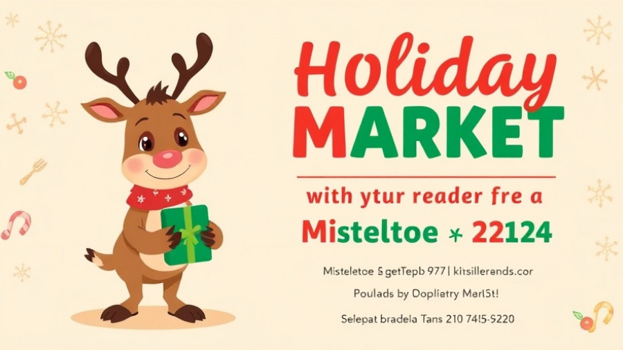 Budget-friendly Mistletoe Market event announcement in Charlotte, NC.