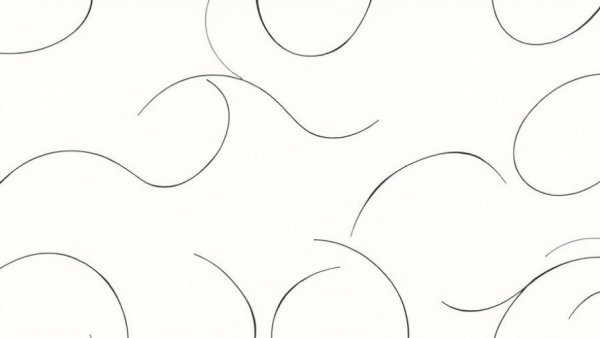 Abstract minimalist pattern with gentle curves and lines.