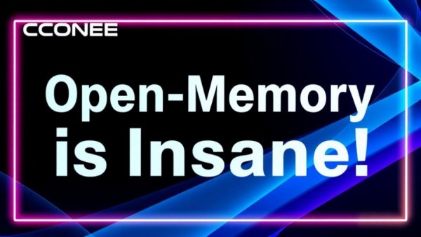 AI memory framework promotional banner with bold text overlay.