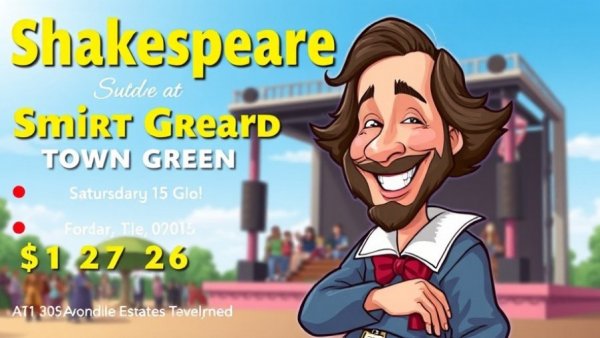 Promotional flyer for Atlanta free events featuring Shakespeare plays.