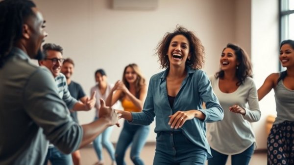 People enjoying a vibrant dance at Tantra Speed Date Miami event.