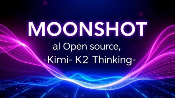 Moonshot AI open-source Kimi K2 Thinking promotional image.
