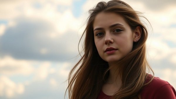 Contemplative young woman embodying Pluribus human storytelling.