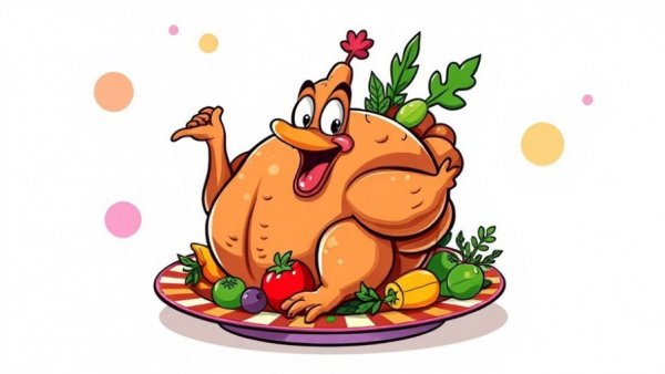 Atlanta Thanksgiving Turkey Giveaway vibrant turkey illustration.