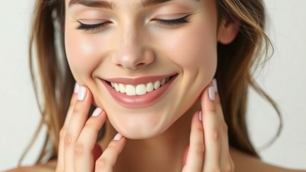 Young woman enjoying skincare routine, Black Friday beauty deals.