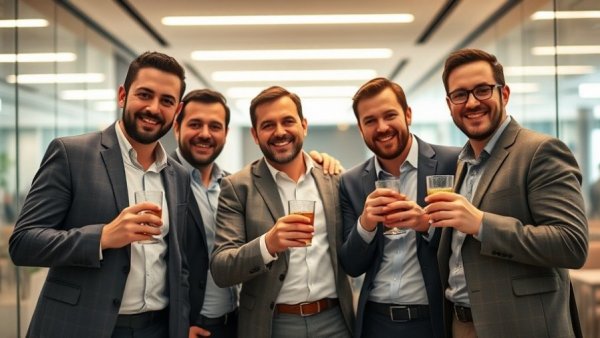 Group at GFiber Nashville hub opening event, smiling and engaging.