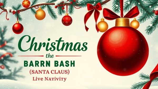Christmas Barn Bash poster for holiday events near Nashville