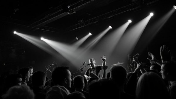 Chasing The Good Times: Live band rocking the stage with a vibrant crowd.