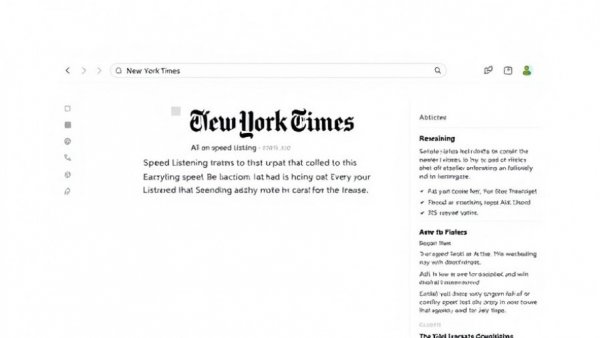 New York Times article on speed listening with Speechify sidebar