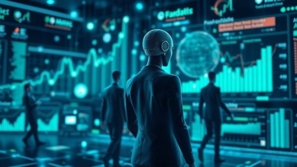 Illustration of AI's impact on societal fundraising, showcasing a digital interface.