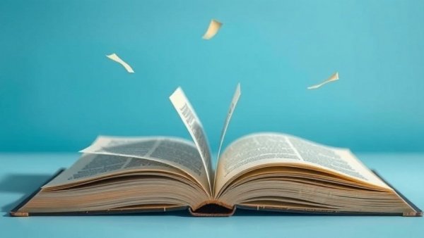 Open book with pages floating, symbolizing knowledge and AI online security.