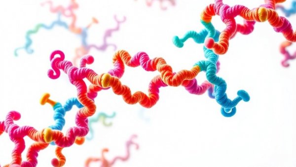 AI advancements in protein research showcasing colorful structures.