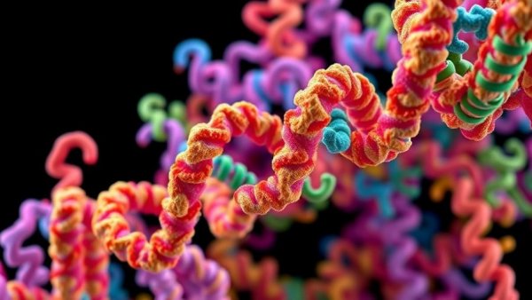 Intricate 3D view of ApoB100 protein related to heart disease.