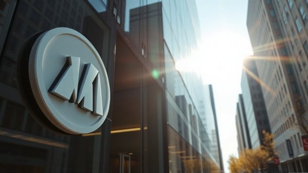 Meta logo on modern building with glass facade, showcasing Meta ad-light option