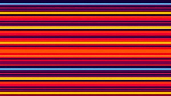 Pixel art with bold geometric design and vibrant color stripes, Mistral AI coding model