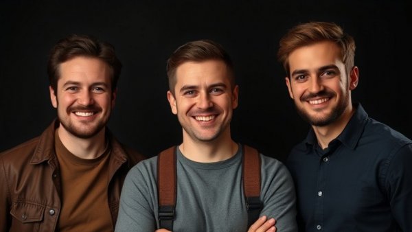 Confident men smiling representing future technology in developer tools