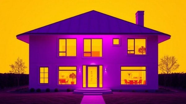 Neon purple smart home illustration, How AI broke the smart home in 2025.
