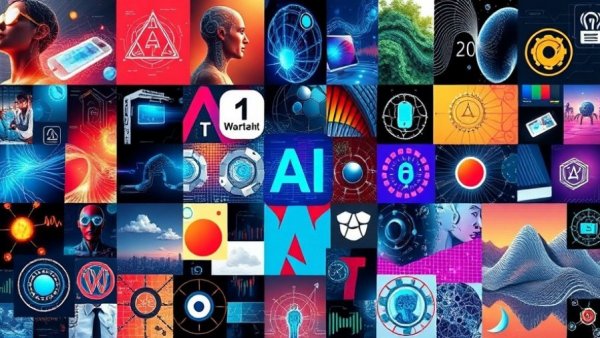 Modern collage illustrating AI advancements and research breakthroughs.