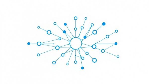 AI concept with neural network diagram, Meta logo, blue and white scheme.