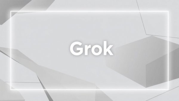 Grok logo with geometric design in a minimalist style