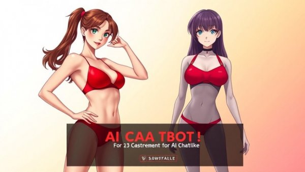 Sweetr Chatbot Access advertisement with woman and anime character.